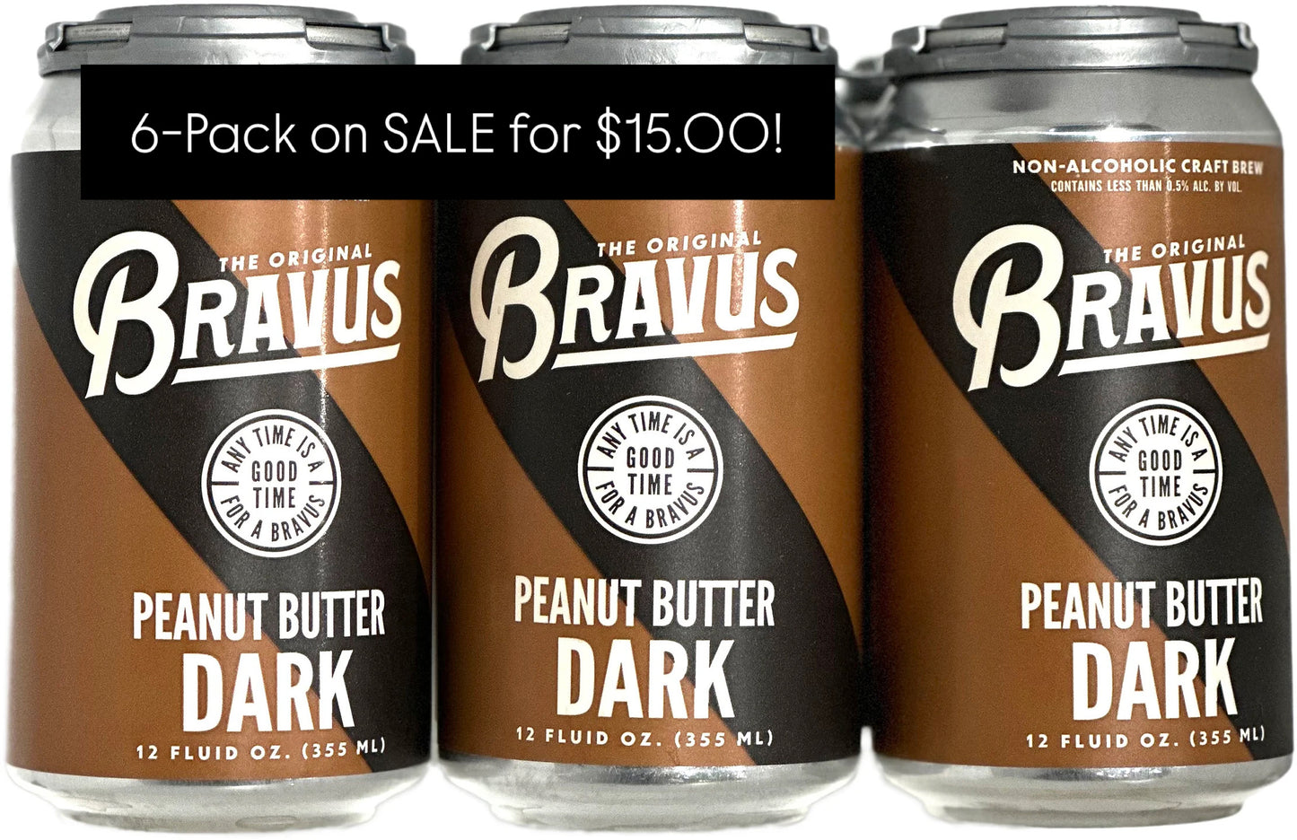6-Pack BRAVUS N/A Peanut Butter Dark
